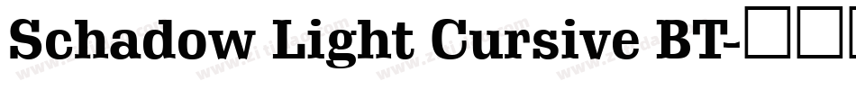 Schadow Light Cursive BT字体转换